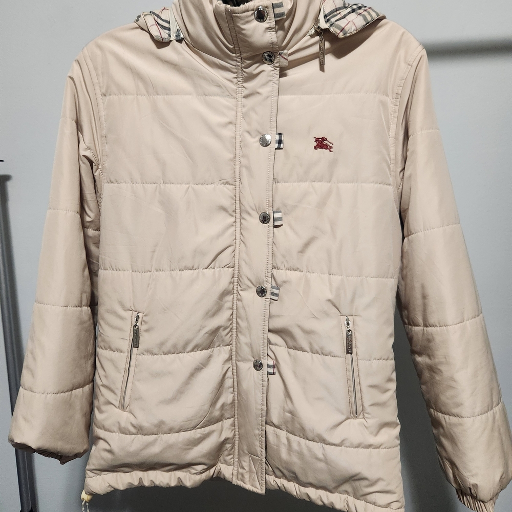 Burberry Blue Label Beige Puffer Womens Jacket Small